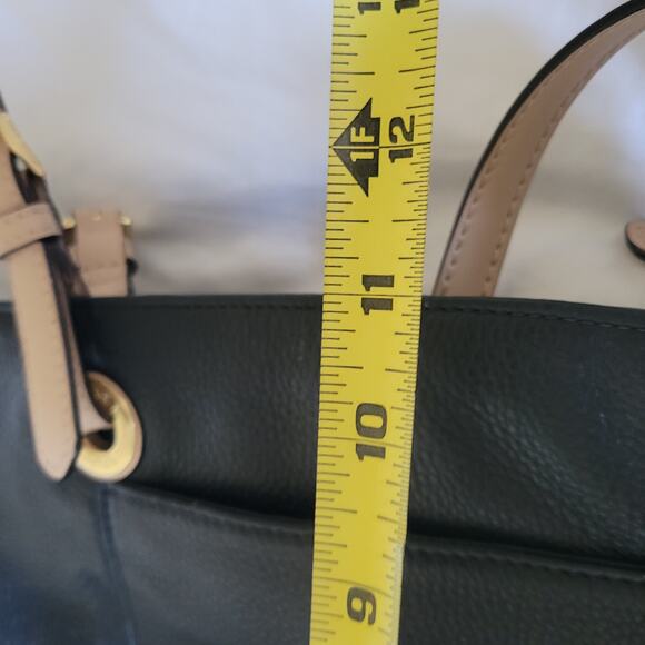 Michael Kors Large Jet Set Woman's Tote Black Leather Snap Closure Super Sharp - Picture 11 of 12